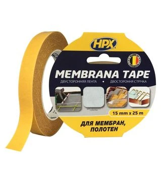 Стрічка двостороння MEMBRANA TAPE, 15 мм Прозора, 25 м