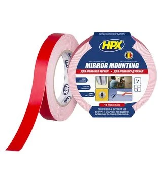 Лента двусторонняя MIRROR MOUNTING, 19 мм Белая, 5 м