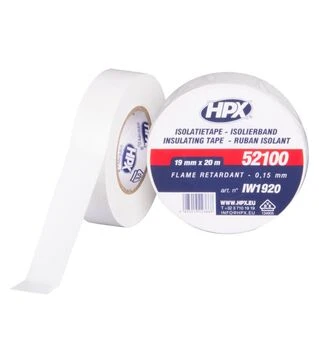 Стрічка ізоляційна HPX 52100, 19 мм Біла, 20 м