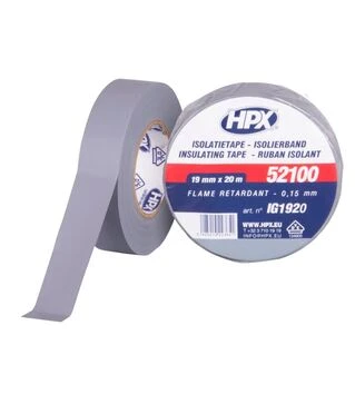 Стрічка ізоляційна HPX 52100, 19 мм Сіра, 20 м