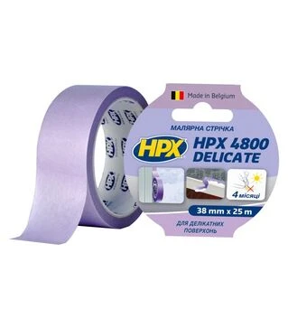 Стрічка малярська HPX 4800 Delicate, 38 мм Пурпурна, 25 м