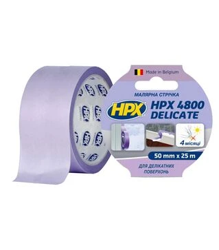 Стрічка малярська HPX 4800 Delicate, 50 мм Пурпурна, 25 м