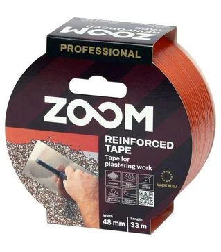 Лента штукатурная армированная Zoom, Оранжевая (33 м&times;48 мм)