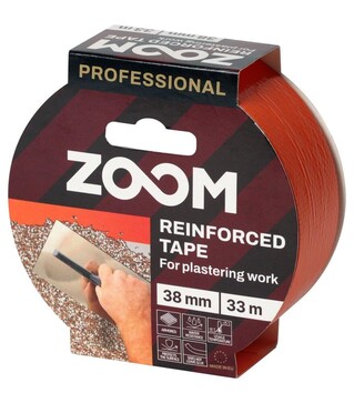 Лента штукатурная армированная Zoom, Оранжевая (33 м&times;38 мм)