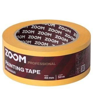 Лента малярная профессиональная Zoom PRECISION, Желтая (50 м&times;48 мм)