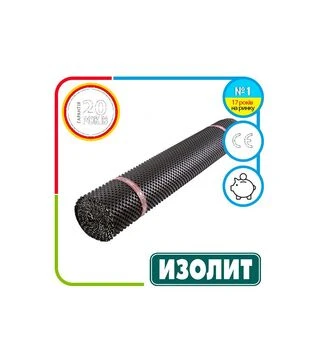 Геомембрана шипоподібна ІЗОЛІТ Profi 0,5 для дренажу та гідроізоляції, 20&times;2 м