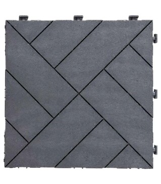 Резиновое покрытие для пола Multy Home Arista Wood, Светло-серое, рифленое, 30&times;30 см, 6 шт