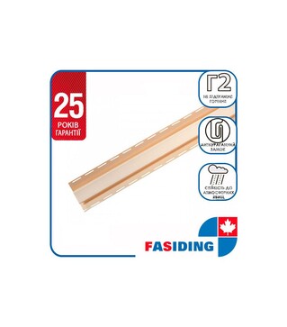 Планка FaSiding Standard/Blockhouse &laquo;Внутрішній кут&raquo;, Мигдаль, 10 шт