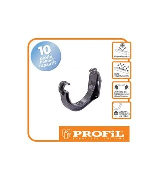 Держатель желоба PROFiL пластиковый универсальный 130/100, Графитовый