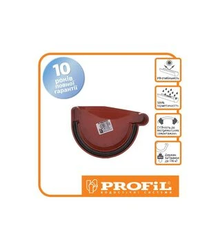 Заглушка ринви PROFiL права р 130/100, Цегляна