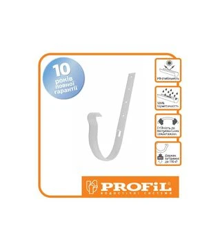 Тримач ринви PROFiL металевий довгий 130/100, Білий