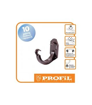 Держатель желоба PROFiL пластиковый универсальный 130/100, Коричневый