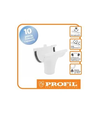 Воронка PROFiL проходная 130/100, Белая