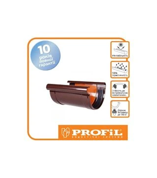 З`єднувач ринви PROFiL універсальний 130/100, Коричневий