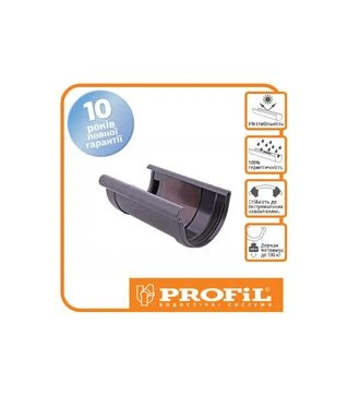 З`єднувач ринви PROFiL універсальний 130/100, Графітовий