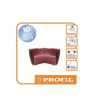 Кут PROFiL внутрішній 130/100, Червоний 135&deg;