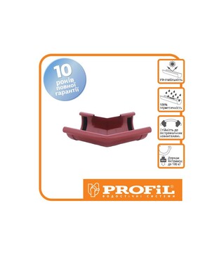Кут PROFiL зовнішній 130/100, Червоний 135&deg;