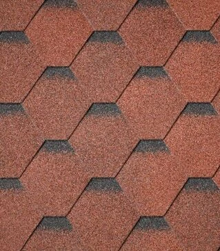 Бітумна черепиця Superglass Hex (20), Tile Red Ultra