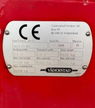 Сівалка V&auml;derstad SPIRIT ST 800, 2011 р.в, б/в
