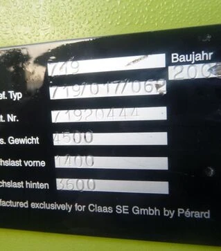 Візок для жниварок Claas, 2005 р.в, б/в