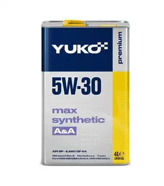Моторна олива Yuko MAX SYNTHETIC A&amp;A 5W-30, 4 л