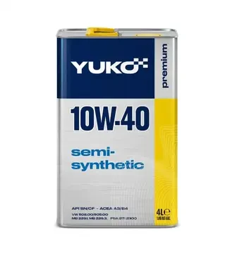 Моторна олива Yuko SEMISYNTHETIC 10W-40, 4 л