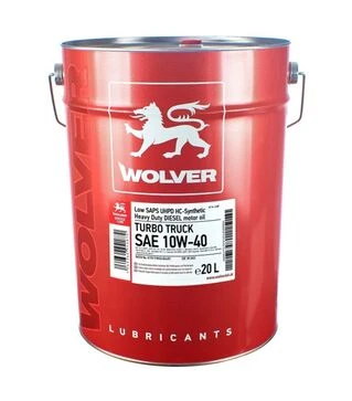 Моторна олива WOLVER TURBO TRUCK 10W-40, 20 л
