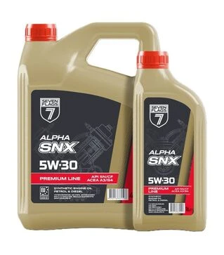 Моторное масло 7FLAGS ALPHA SNX 5W-30 API SN/CF, 4 л