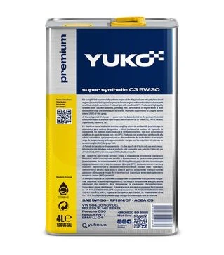 Моторна олива VUKO SUPER SYNTHETIC C3 5W-30 API SN/CF, 4 л