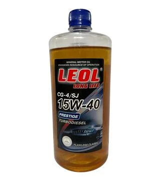 Моторное масло турбодизельное LEOL PRESTIGE 15W-40, API CG-4/SJ, 1 л (0,9 л)