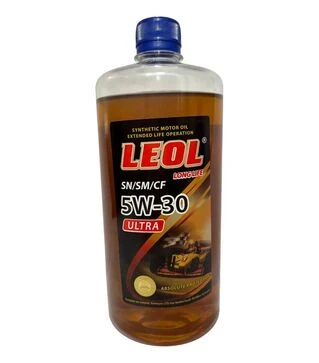 Моторное масло LEOL Ultra 5W-30, API SN/SM/CF, 1 л (0,9 л)