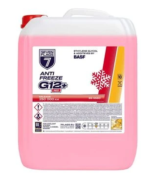 Антифриз 7FLAGS G12+ червоний, 10 л