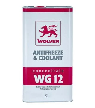 Антифриз WOLVER ANTIFREEZE &amp; COOLANT CONCENTRATE (WG12+) червоний, 5 л