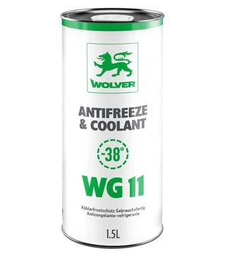 Антифриз WOLVER ANTIFREEZE &amp; COOLANT (WG11) зелений, 1,5 л