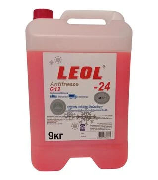 Антифриз LEOL G12 -24&deg;C, красный, 9 кг