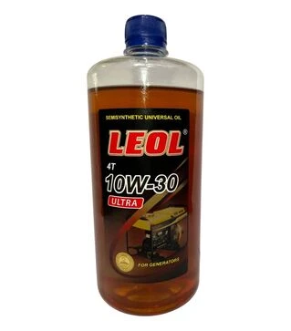 Масло для генераторов LEOL 4Т, 10W-30, 1 л (0,9 л)