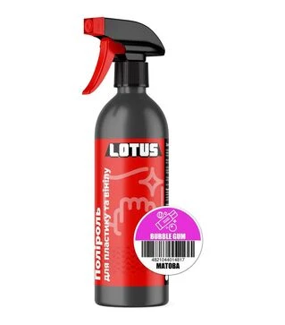 Полироль Lotus для пластика и винила, бабл гам, матовая, 500 мл
