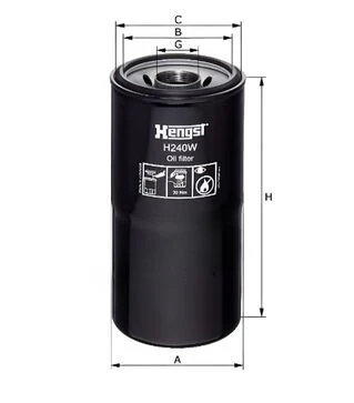 Фільтр масляний Hengst (H240W)