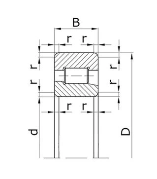 Підшипник роликовий циліндричний 42311 (NJ311ЕСМА)
