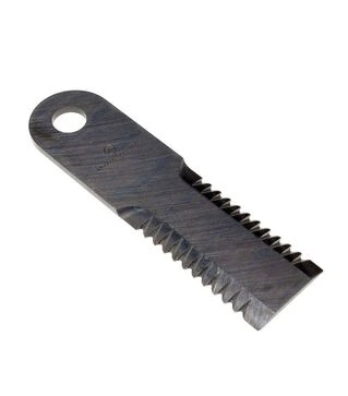 Нож измельчителя подвижное зубчатое JD 187x50x5 отверстие 19,6 мм (H212698)