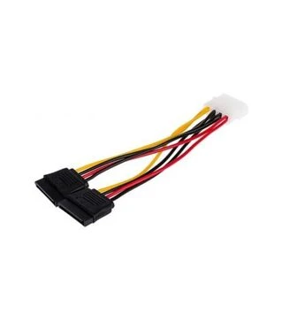 Кабель питания Atcom Molex - 2xSATA 0,2м (16148)