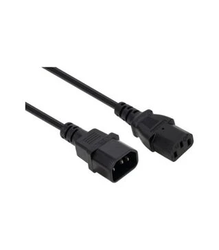 Кабель живлення Vinga C13 &ndash; C14, 3 м, 1 мм&sup2; (VCPP1C13143BK)