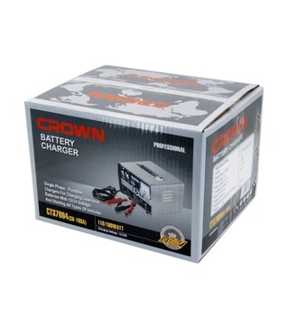 Зарядний пристрій трансформаторний CROWN CT37004, 12/24 В, 5 А, 180 Вт