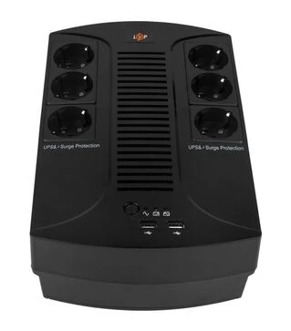 Источник бесперебойного питания LogicPower 650VA-6PS, 650VA/455W, USB (4324)