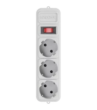 Мережевий подовжувач-фільтр Maxxter 3 розетки, сірий, 3 м (SPM3-G-10G)