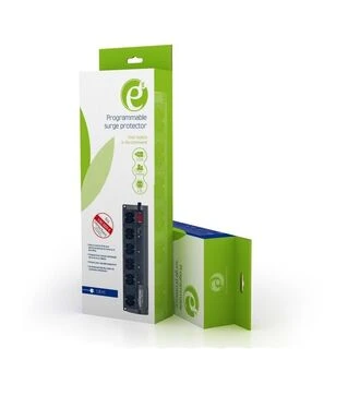 Сетевой удлинитель-фильтр EnerGenie 6 розеток, программируемый, USB интерфейс, черный, (EG-PMS2)