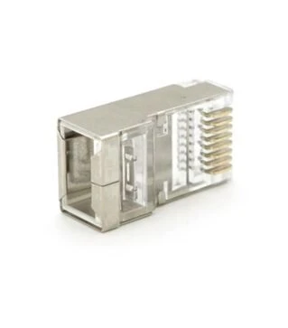 Конектор Merlion RJ-45, Cat.6, FTP, 8P8C, екранований, з вставкою, 50 шт (RJ45ML-2-50-CAT6-FTP / 10566)