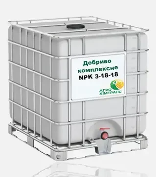 Добриво комплексне NPK 3-18-18, 1 000 кг (Агрохімтранс)