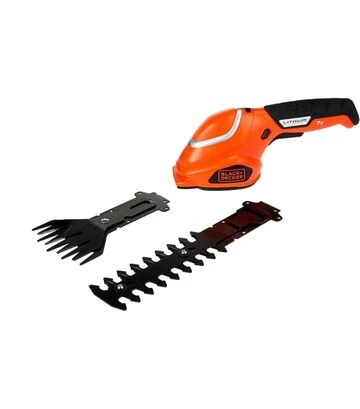 Кусторез-ножницы аккумуляторные (2в1) Black+Decker (GSL700KIT) - фото 2
