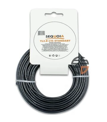 Леска для триммера SEQUOIA TL3,0-L15-Standart круглая 3,0 мм, 15 м - фото 2